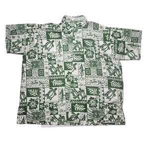 Happy Bay Shirt Men's 3XL White Hawaiian Animal Print Short Sleeve Button-Up